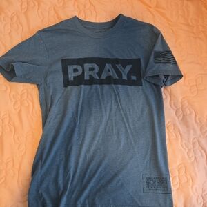 Mayhem Nation Grey Pray Galatians T-shirt Unisex Small